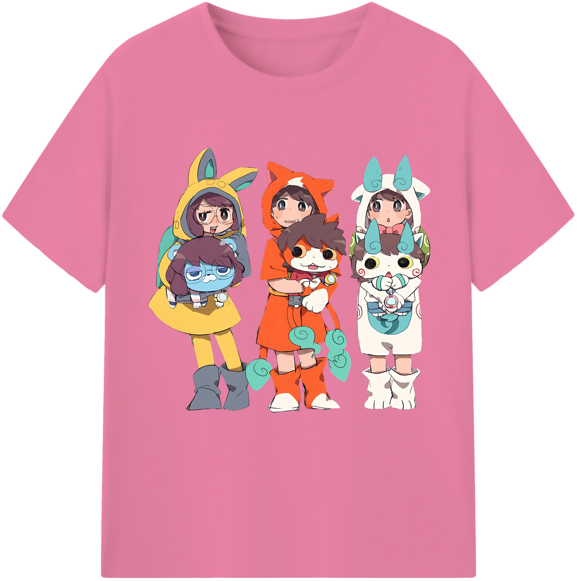 （画像用） 妖怪ウォッチ Yo-kai Watch 綿100％半袖Tシャツ（フロントプリント）
